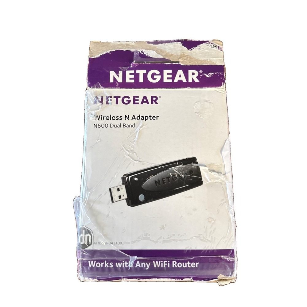 NETGEAR Dual-Band Wireless N600 USB Adapter WNDA3100 for PC 300 Mbps